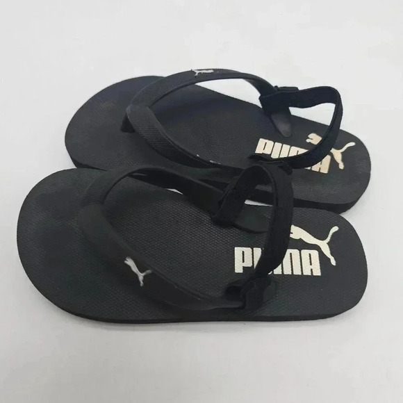 Puma Youth Toddler Flip Flops Black Rubber & EVA Size 10 - Picture 2 of 6
